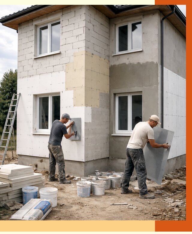 Утепление дома из газобетона в Кимрах от 4384 руб./м² — заказать у ТепломастерКмы
